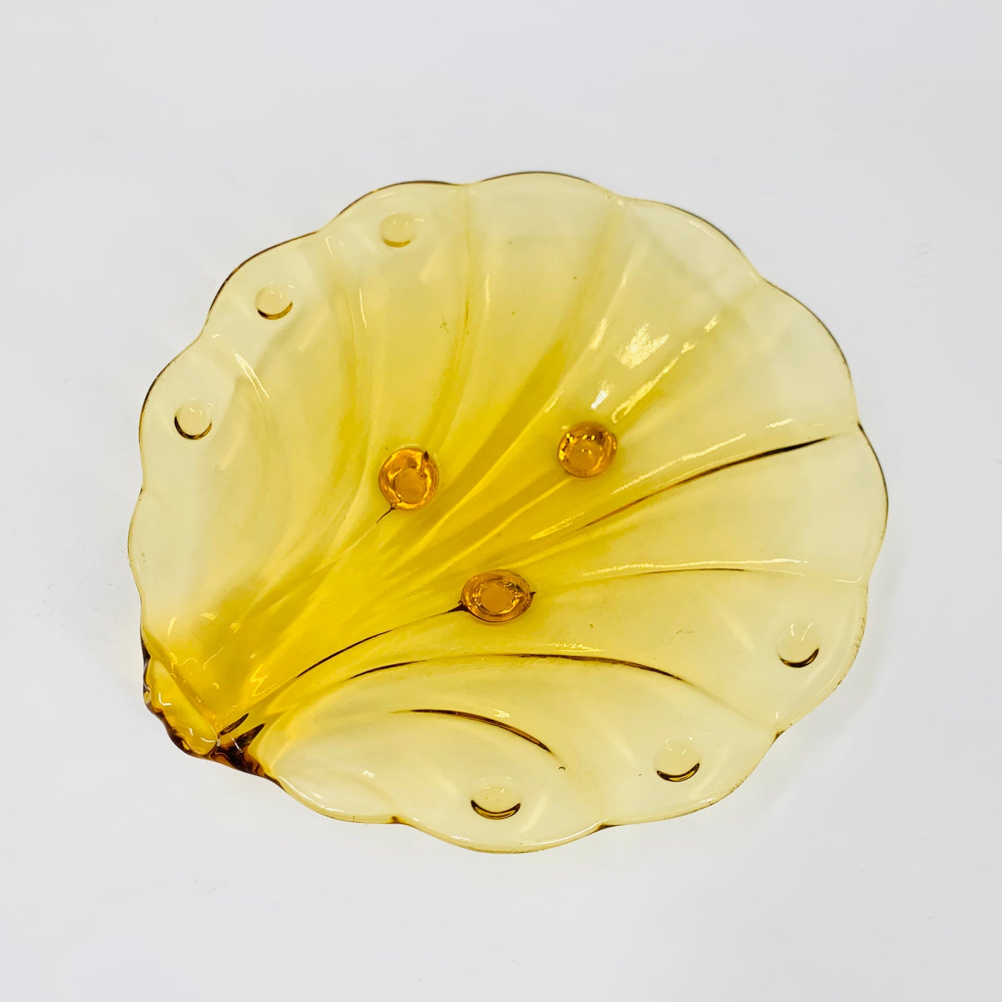 Art Deco amber glass side plate