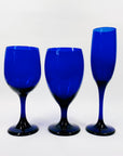 BLUE LIBBEY WINE GLASSES
