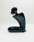 Midcentury black porcelain figurine
