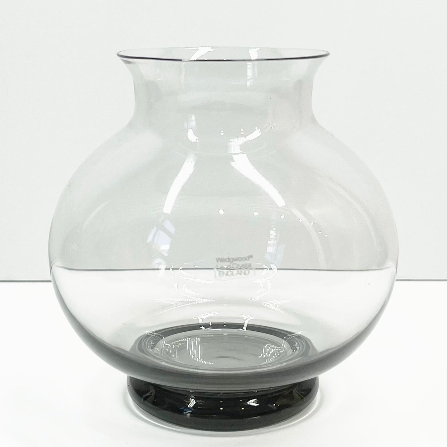 Vintage Wedgewood grey glass vase/candle lantern
