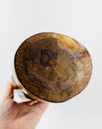 Midcentury Balinese hand carved lacquered abstract wood sculpture