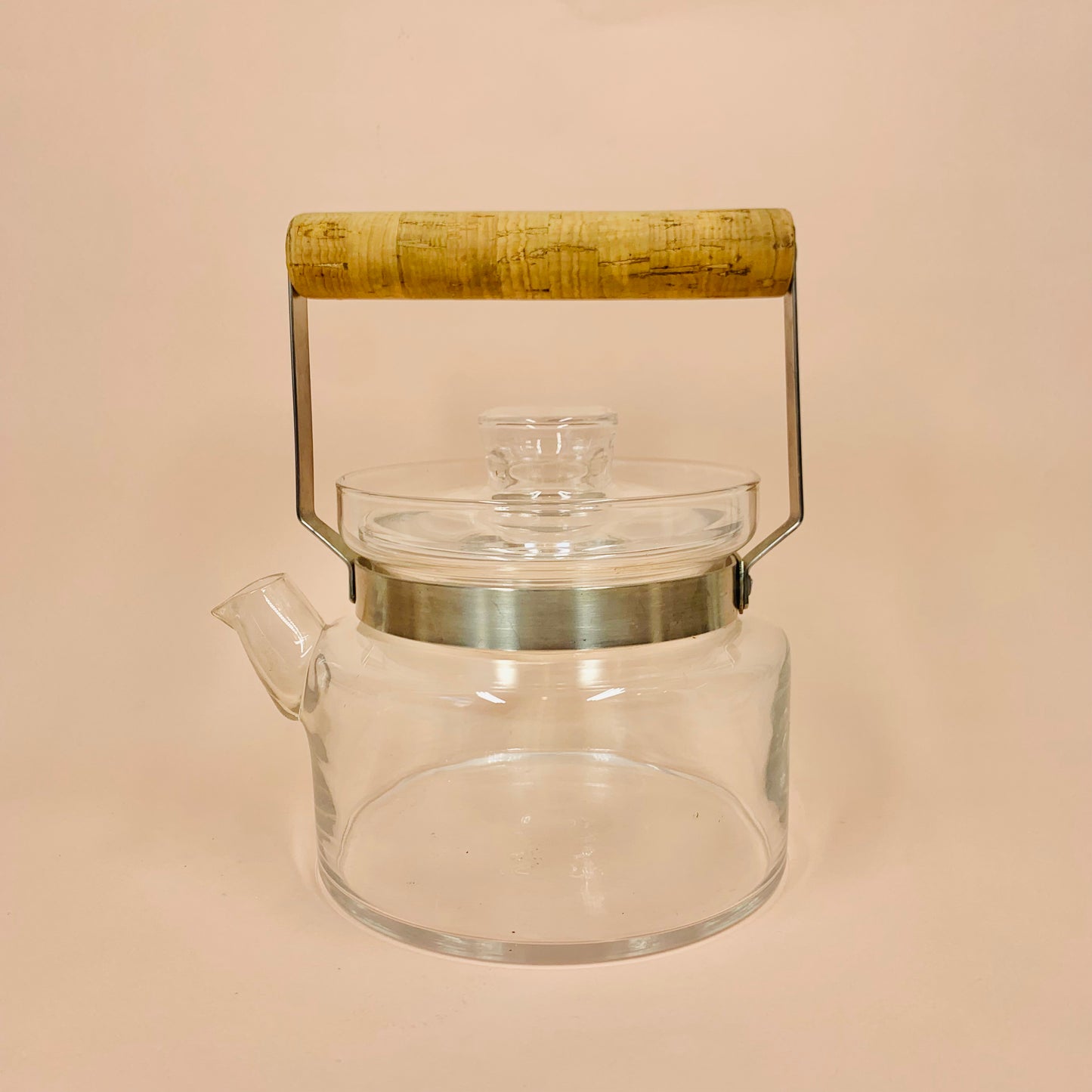 Extremely rare vintage clear glass Persson Melin coffee pot stacker
