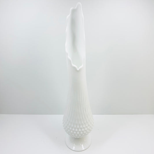 Extremely rare tall Fenton hobnail milk glass vase