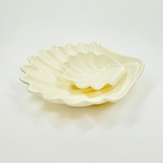 MCM white porcelain shell plate