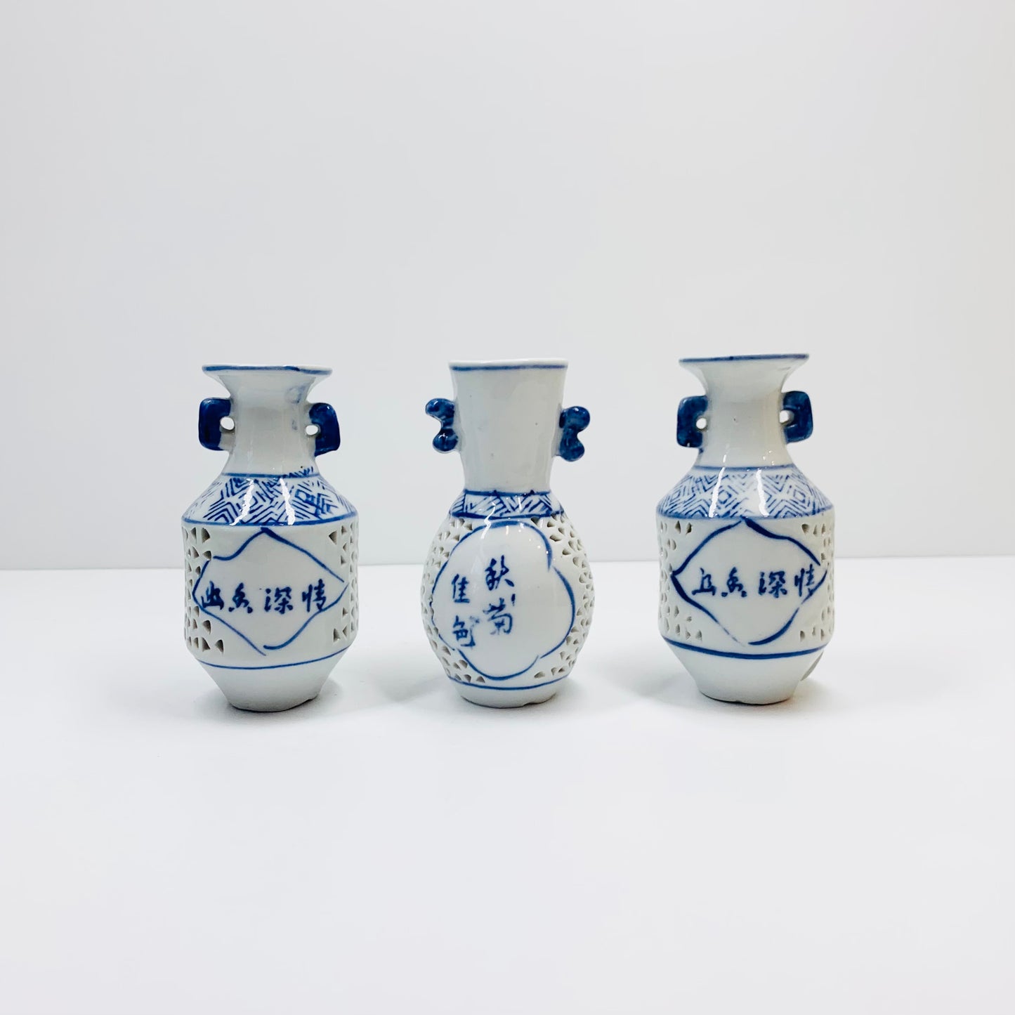 Antique Chinese porcelain miniature vases