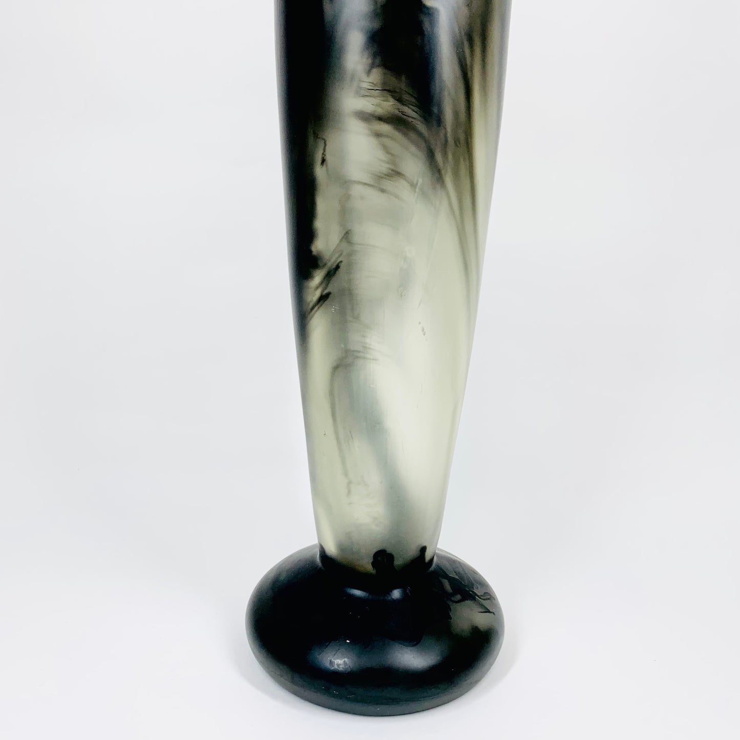 Vintage tall brown resin cylinder vase