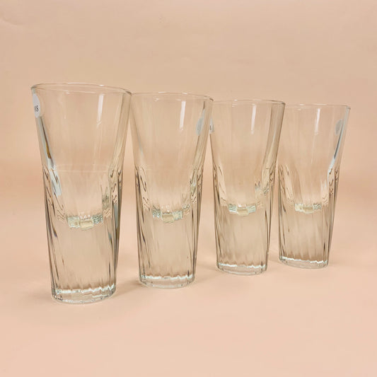 Vintage Italian heavy base twist cocktail glasses