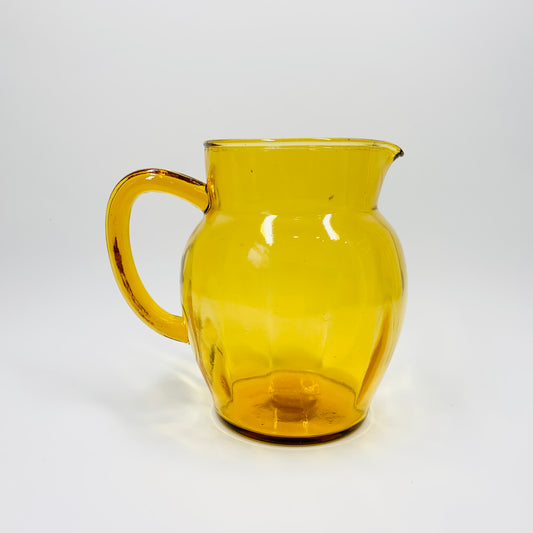 Art Deco amber glass jug