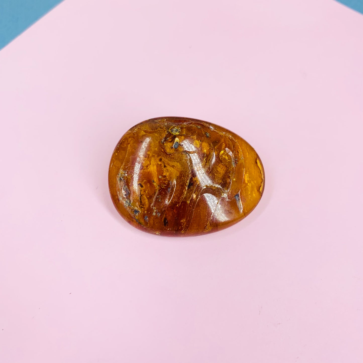Antique natural amber brooch