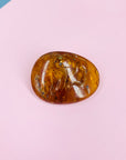 Antique natural amber brooch