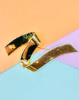 Rare Monet gold plated waves brooch