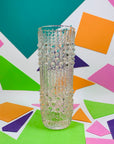 1970s Sklo Union Czech pressed glass vase by Pavel Panek