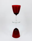Midcentury Italian red sweet wine glasses