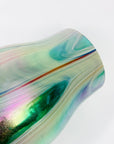Antique Art Nouveau Kralik hand made peacock iridescent feather glass vase