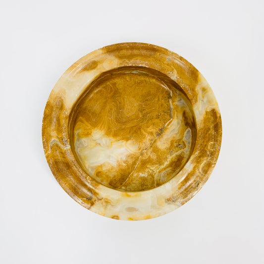 MCM Italian marble round ashtray