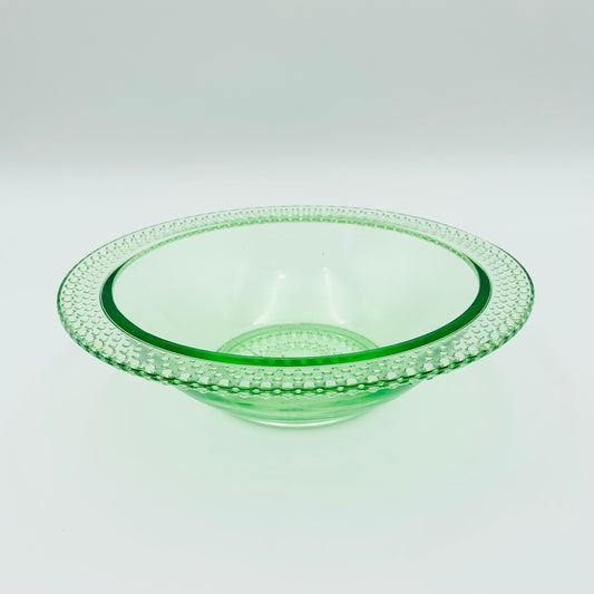 Green depression glass fruit/salad bowl