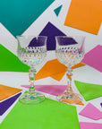 Vintage Schott Zweisel German cut crystal wine glasses