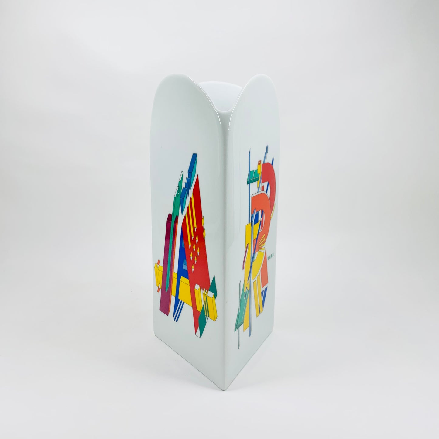 1980s Memphis Rosenthal Studio Line happiness porcelain vase by Morandini
