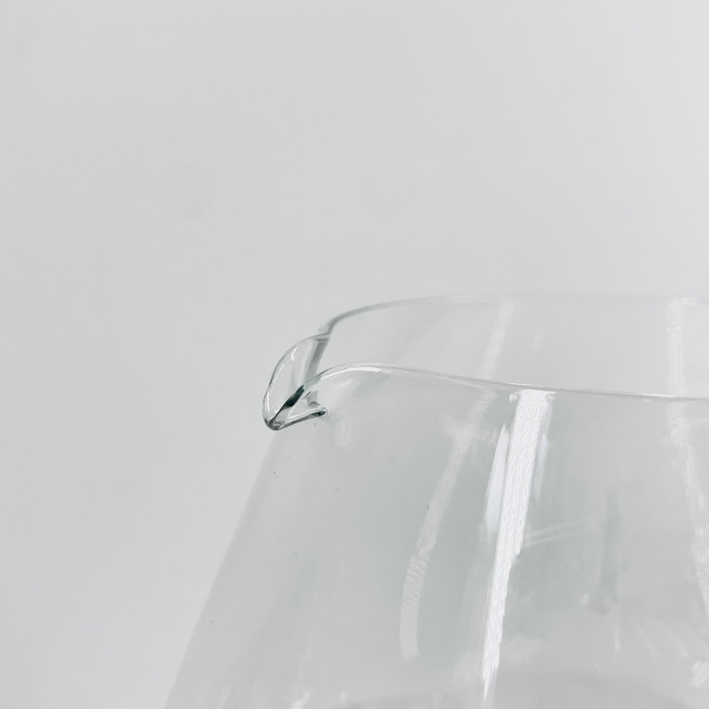 Vintage Italian clear twist ink stem glass pitcher brandy balloon shape