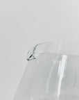 Vintage Italian clear twist ink stem glass pitcher brandy balloon shape