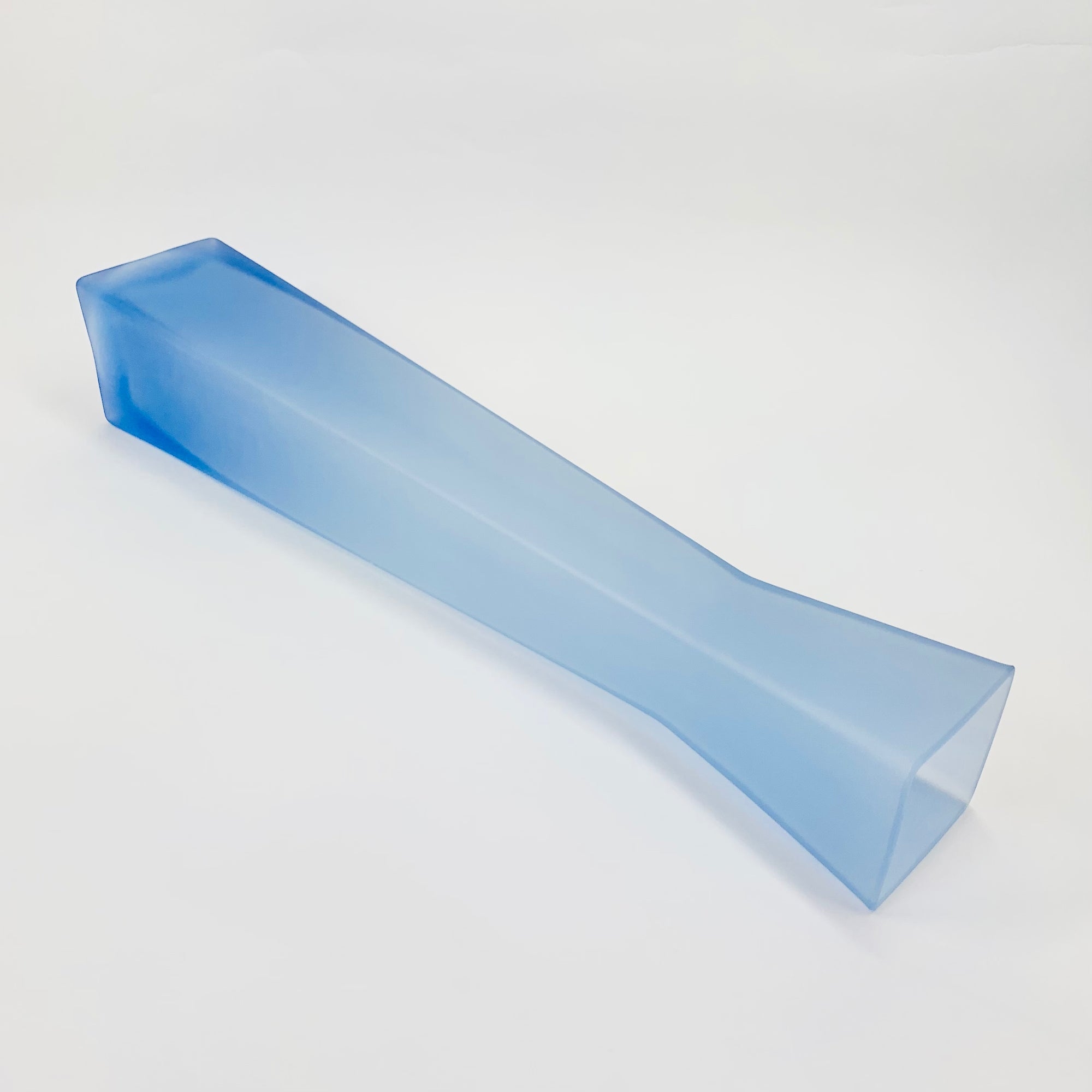 MCM hand made blue satin glass vase