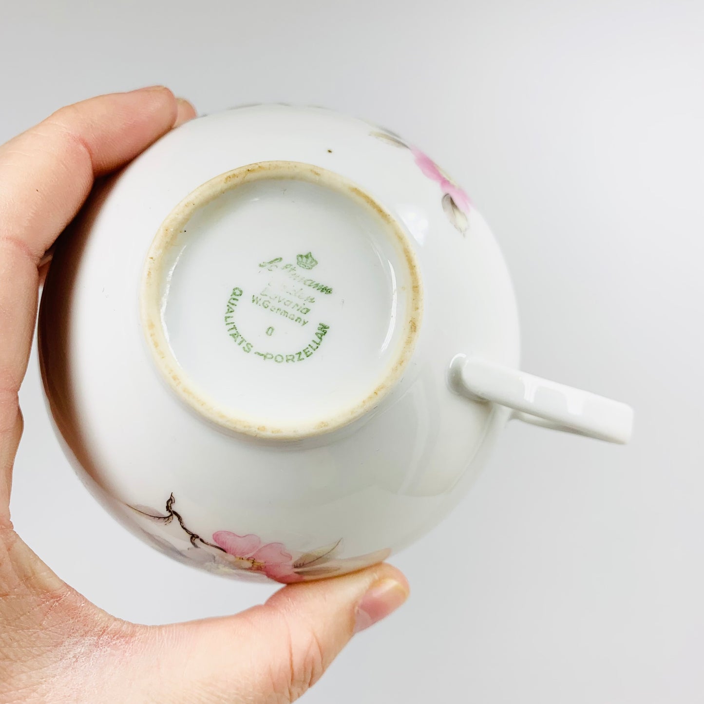West German porcelain tea cup and matching saucer