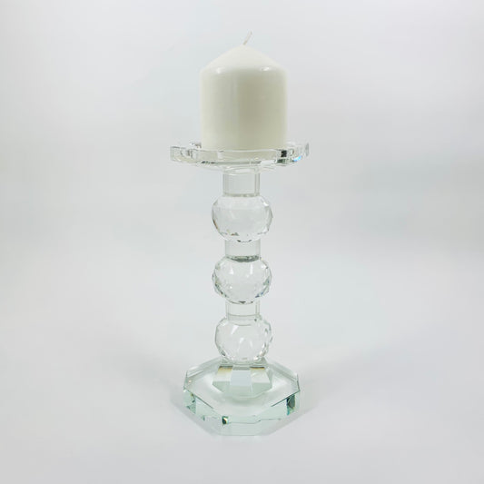 Vintage cut crystal candle holder