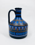 1950s HAND PAINTED BLUE JUG VASE