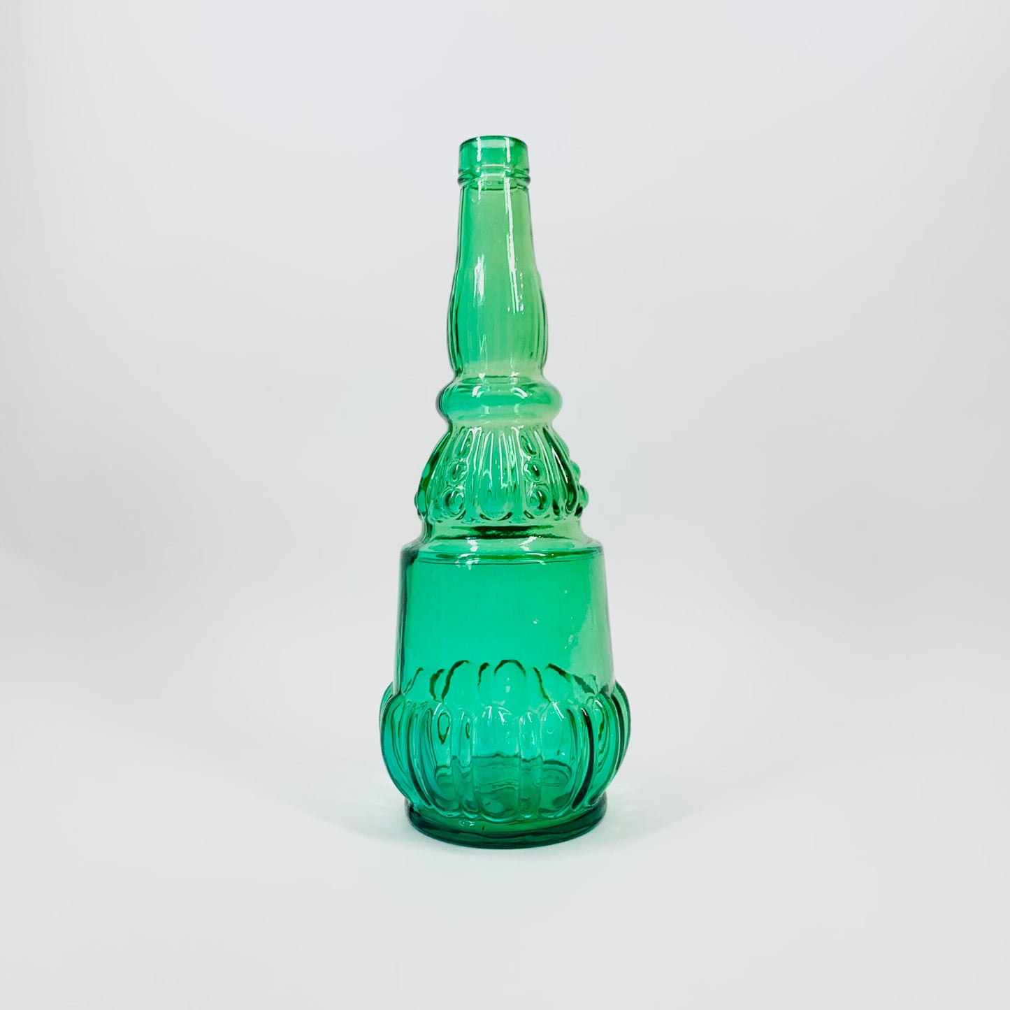 Vintage Spanish hand painted glass bottle