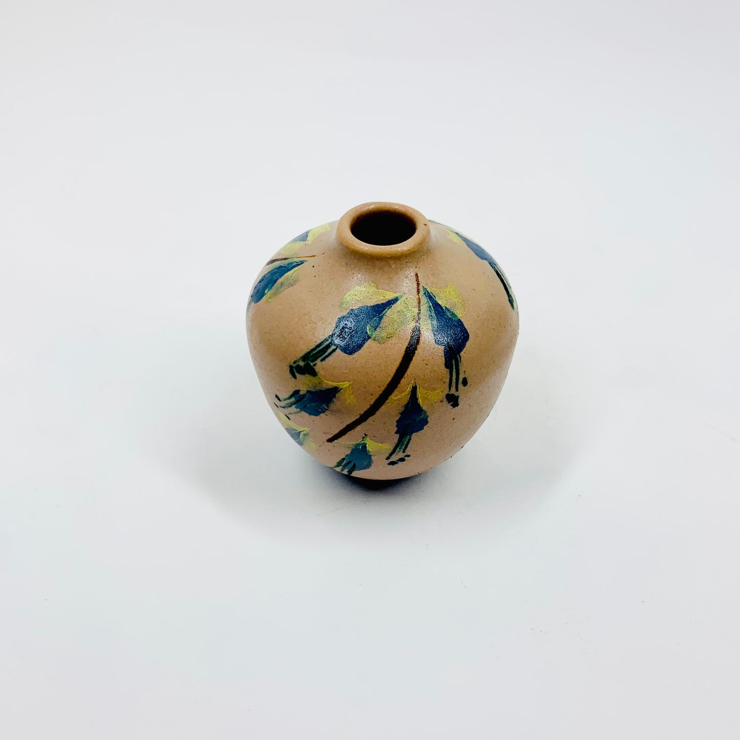 Stunning Midcentury Australian hand painted studio pottery mini vase