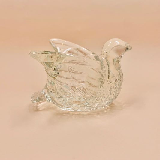 Vintage Avon bird shape glass candle holder