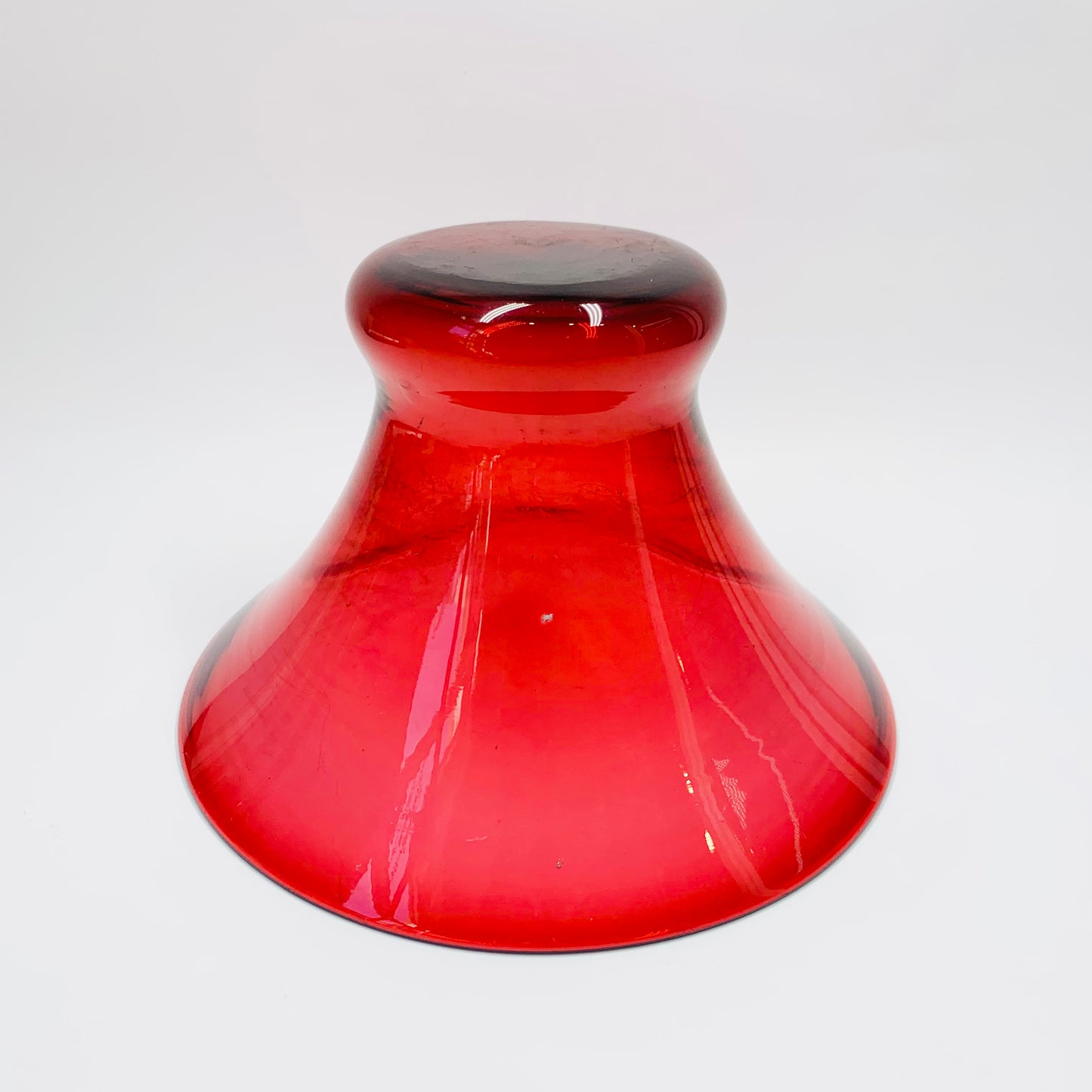 Antique Victorian cranberry glass posy vase