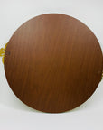 1940s hand etched mirror tray with gold aventurine rope border