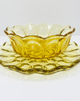 Antique Depression amber glass bowl