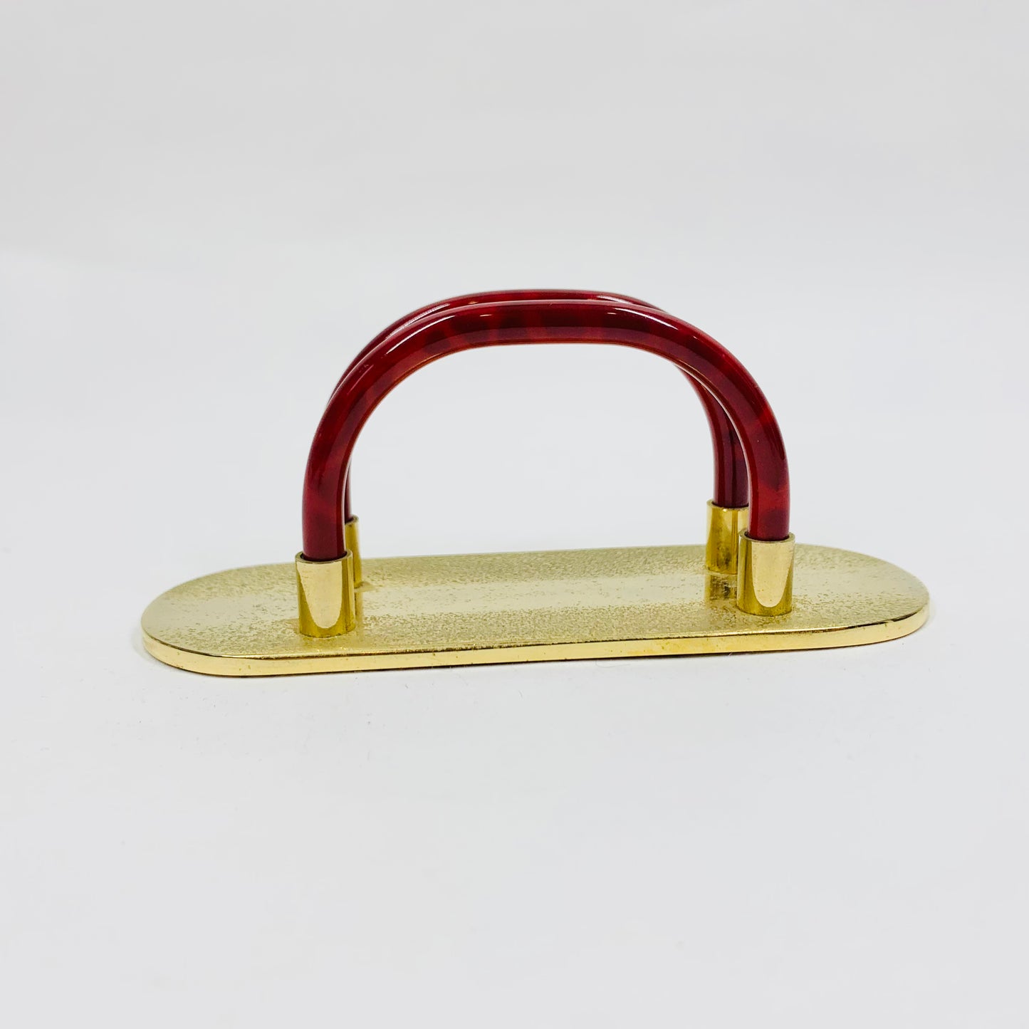 Midcentury brass letter holder