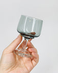 1950s POLISH GREY GLASSES WITH CLEAR STEMS