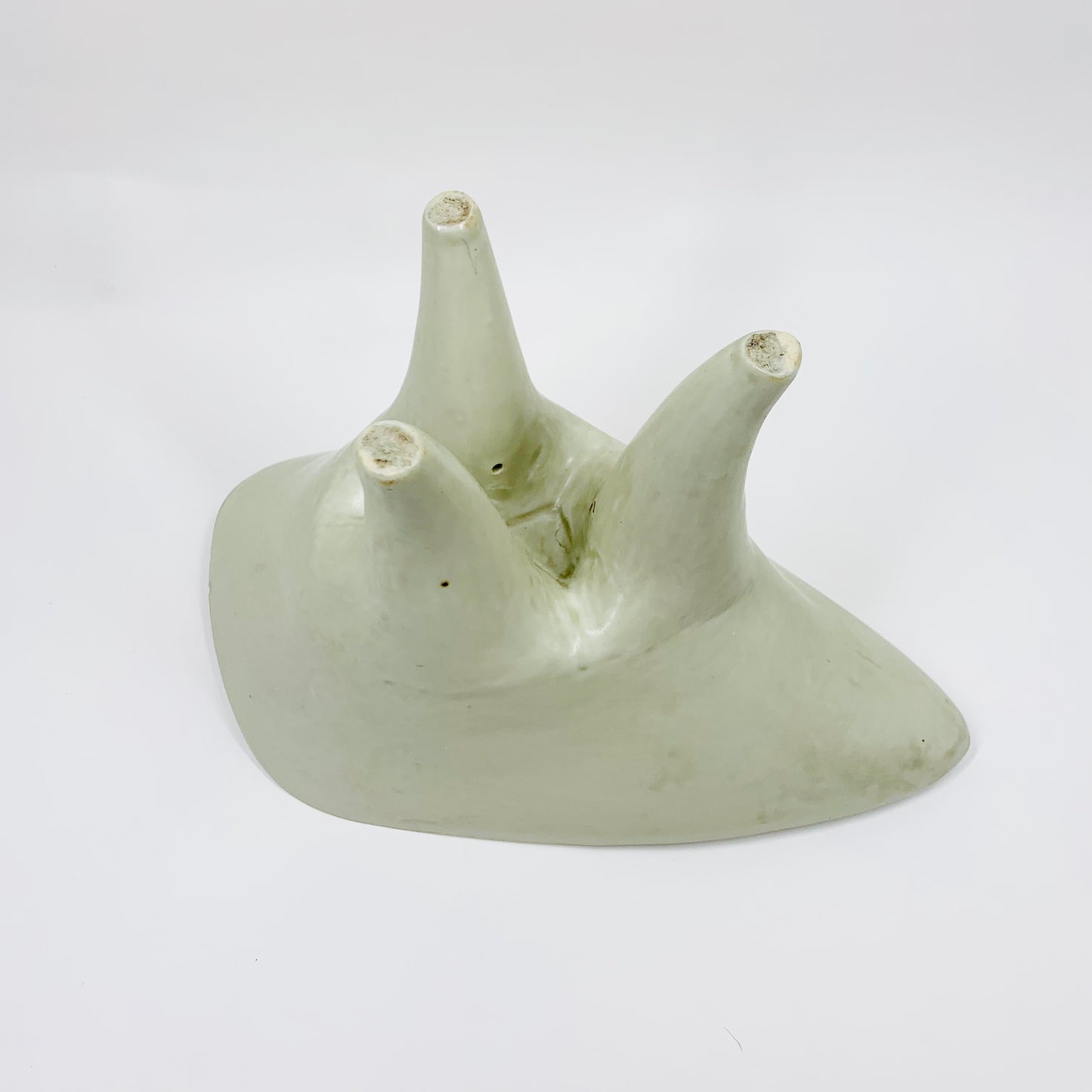 Extremely rare hand made Midcentury modernist Japanese pottery ikebana vessel