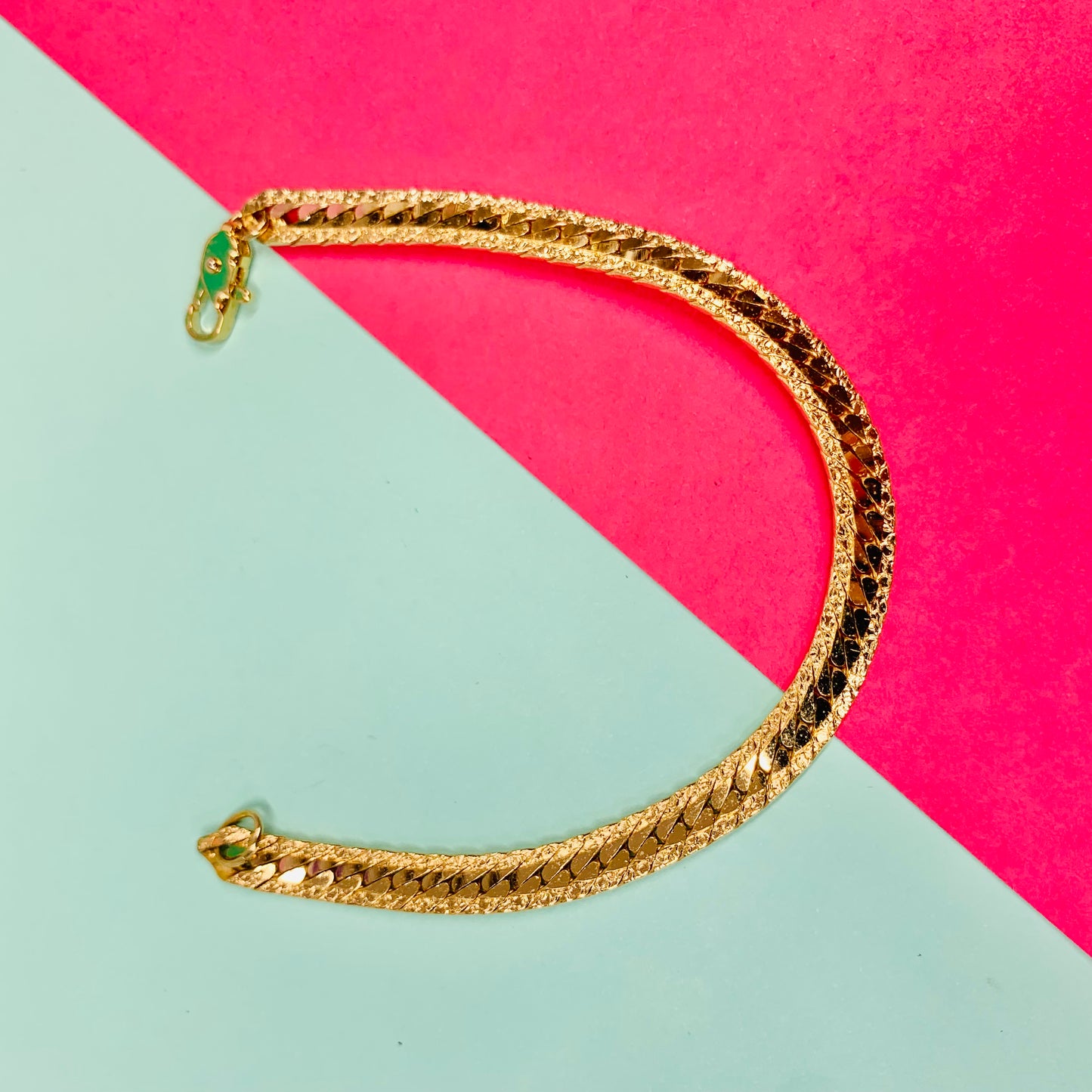 Rare Monet gold plated rope links bracelet
