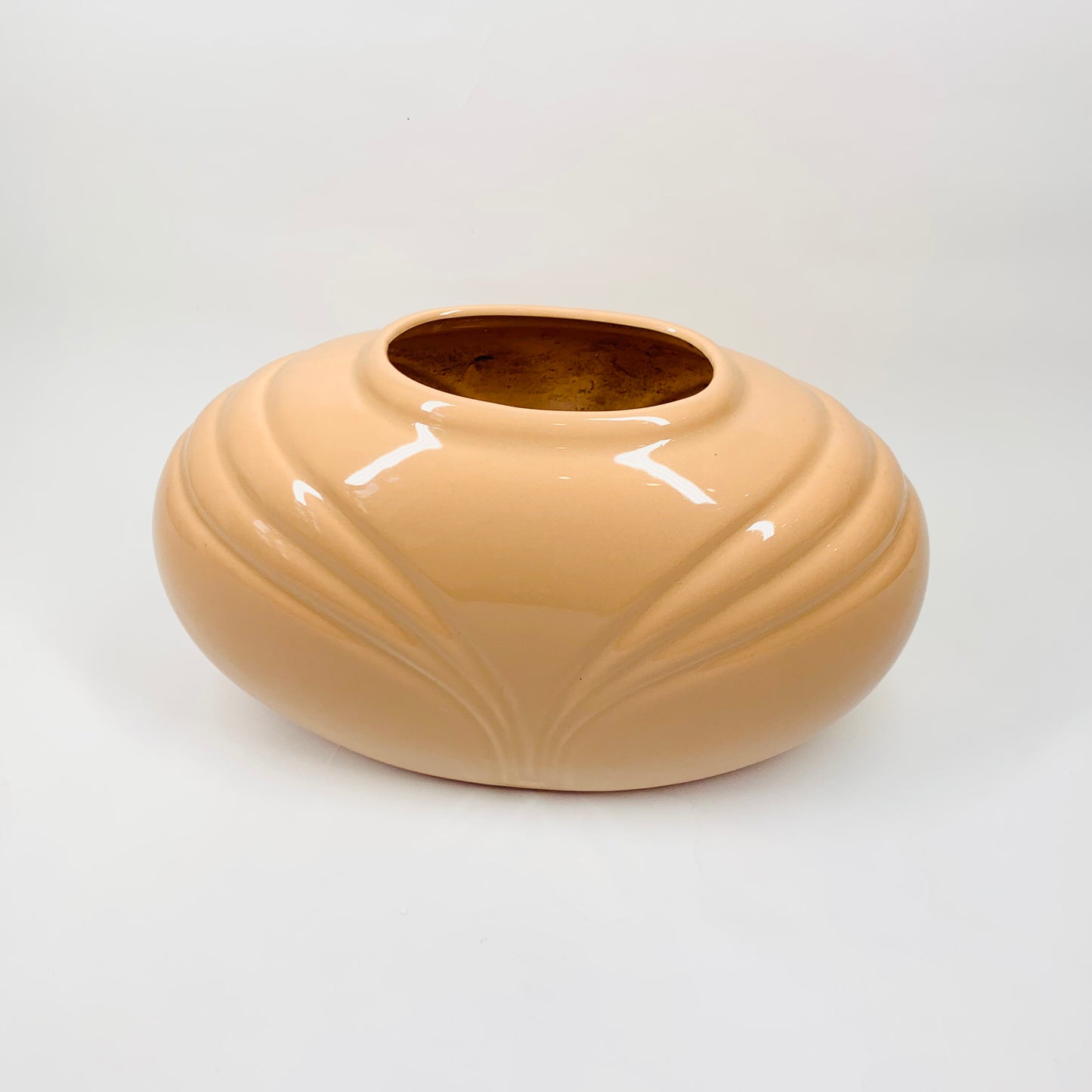 Large 1980s Japanese Art Deco revival nude porcelain vase