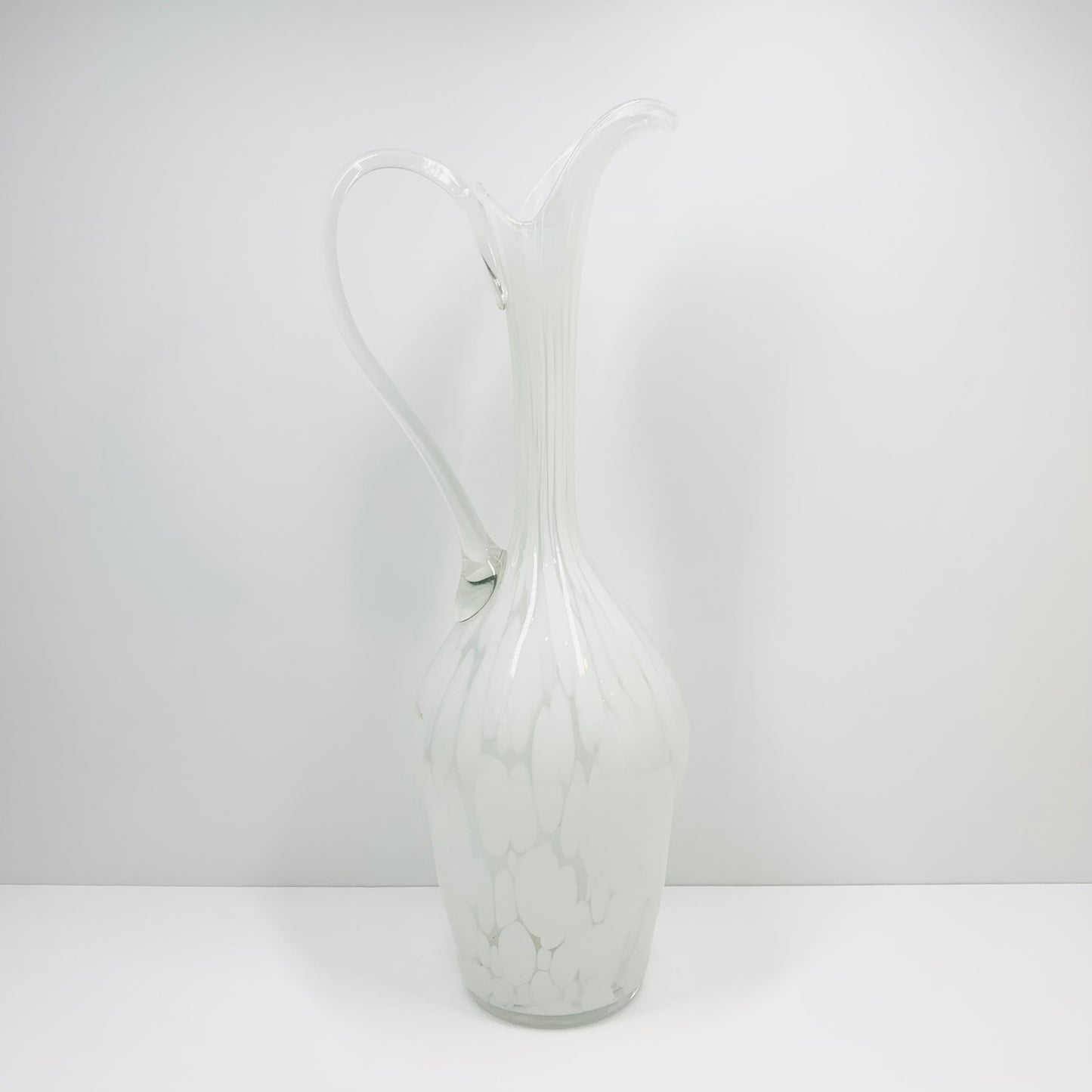 MCM Italian white art glass pitcher/jug