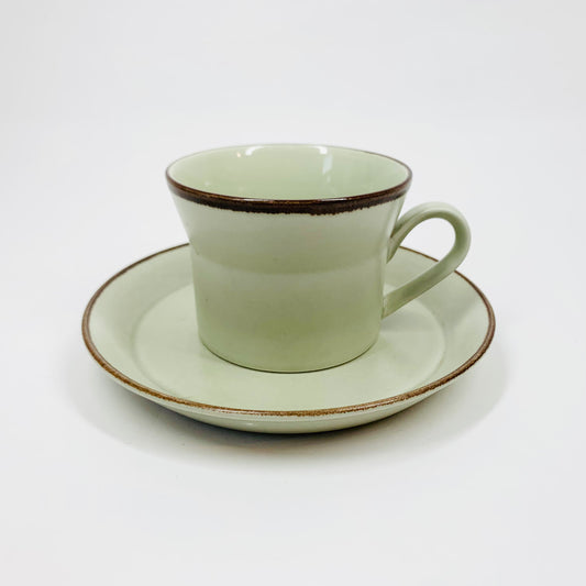 1970s Japanese Mikasa sage porcelain coffee/tea cup and matching saucer