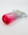 Vintage hand made signed Jablonski sommerso pink art glass vase