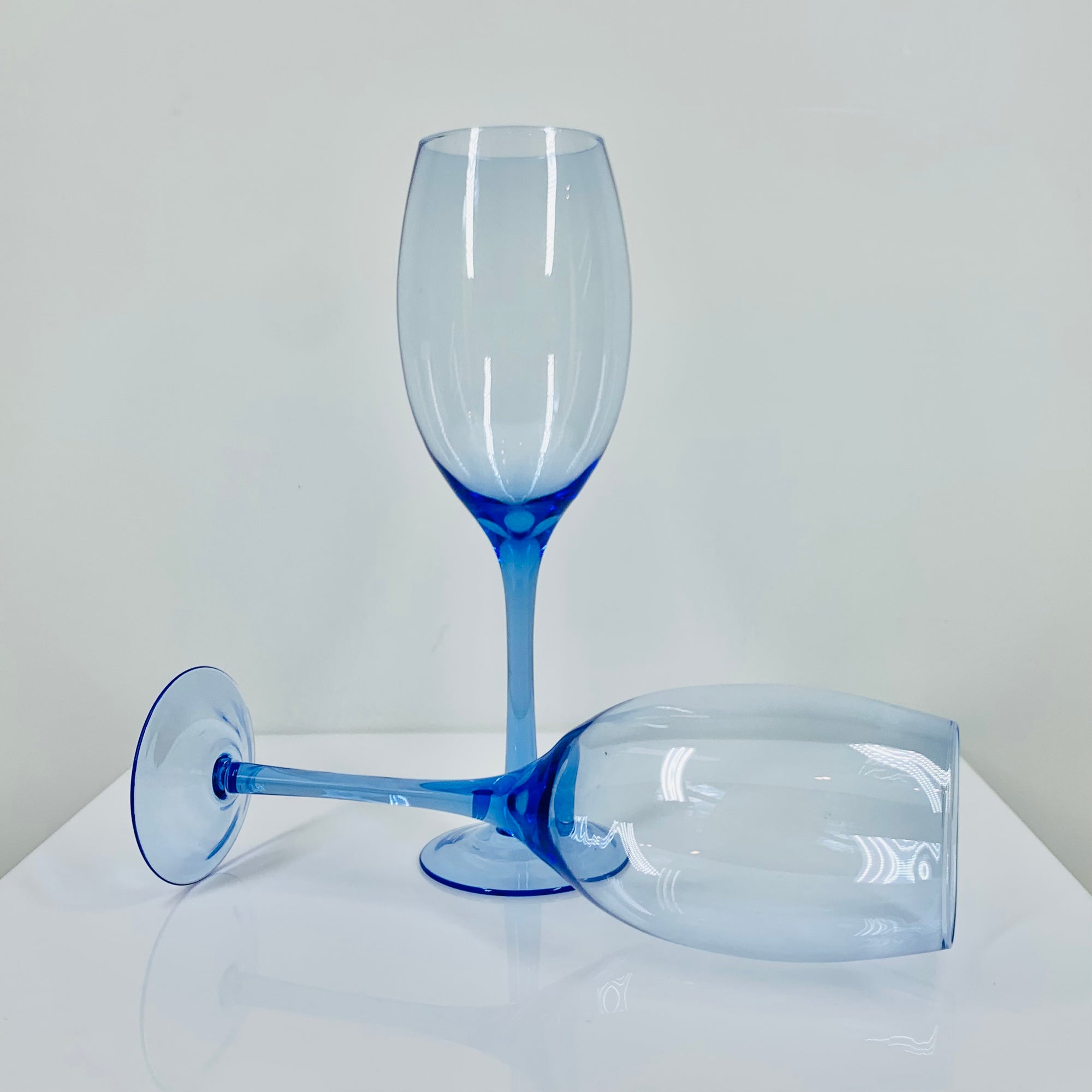 MCM blue wine glasses