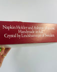 1970s crystal napkin holder by Lindshammar of Sweden