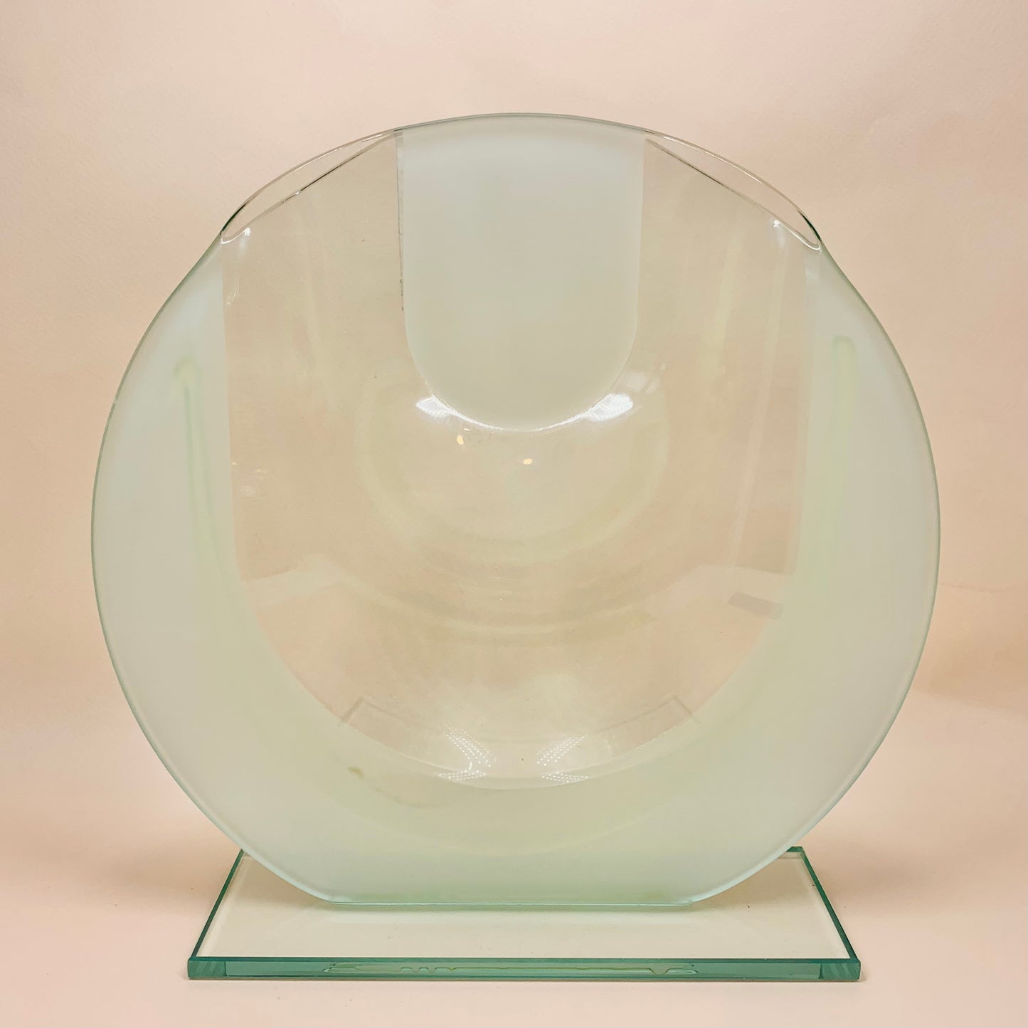 Extremely rare 1980s vintage art glass sheet vase