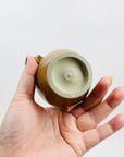 Midcentury hand glazed Australian stonewash mini pottery amphora